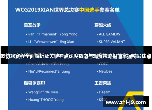 欧协联赛程全面解析及关键看点深度指南与观赛策略提前掌握精彩焦点